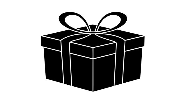recommend clip art: gift box silhouette vector illustration