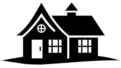 house silhouette vector illustration