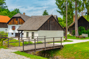 Historical houses in Croatian ethno village Kumrovec