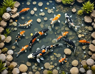 Exotic fishes in a Pond