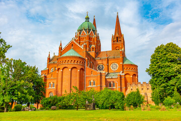 Obraz premium Summer day at Saint Peter cathedral in Djakovo, Croatia