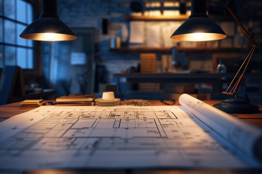 A blueprint unfurls on the table, the path from design concept to final product illuminated under the designer's keen eye