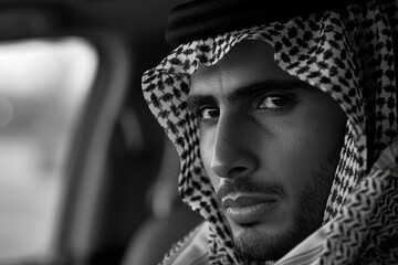Portrait of a Man in Traditional Headgear