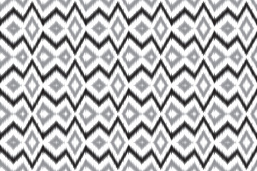 black and white Ikat seamless pattern
