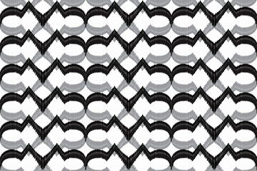 black and white Ikat seamless pattern