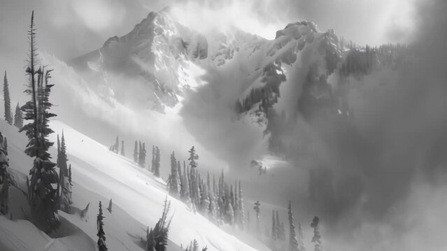 The distant rumble of the avalanche echoes through the valley a reminder of the raw power and beauty of nature that can be both feared and admired.