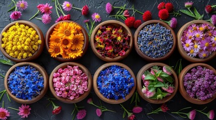 flowers and seeds in the store