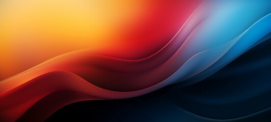 Grainy gradient background, glowing color flow wave, orange blue white yellow black backdrop noise texture