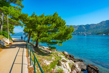 Seaside promenade at Croatian town Cavtat