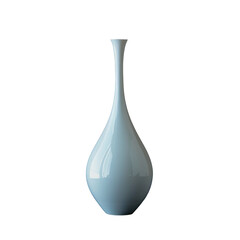 A white vase on a transparent