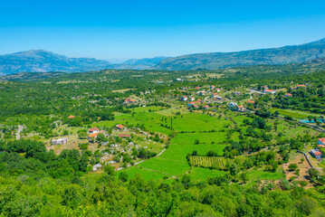 Fototapeta na wymiar Panorama view of Montenegrin village Medun
