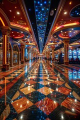 Modern casino hall