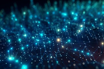 Fototapeta premium Vibrant Fiber Optics Colorful Technological Background 