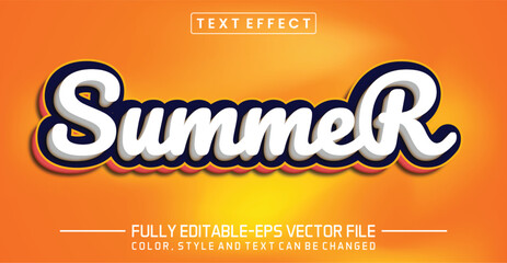 Summer font Text effect editable