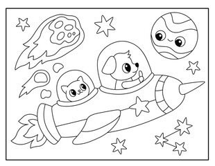 Space Coloring Pages for Kids