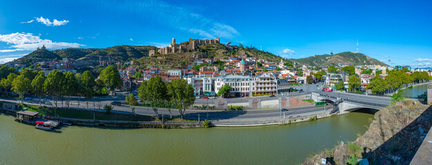 Panorama view of Narikala fortress in Tbilisi, Georgia © dudlajzov