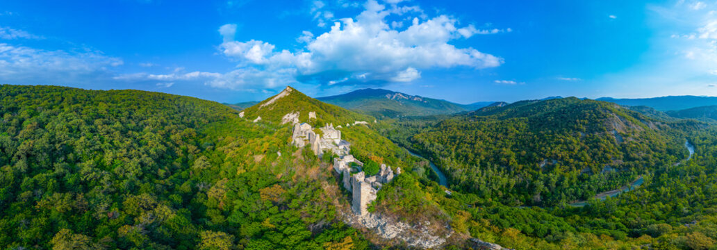 View of the Ujarma fortress in Georgia