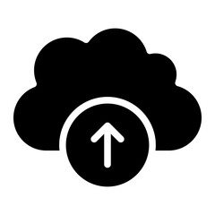 upload icon, cloud uploading symbol, arrow up icon