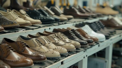 Shoe factory. Automated shoe production