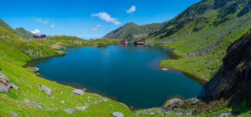 Summer day at Balea lake in Romania