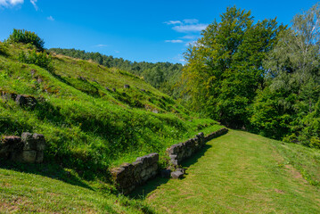 Fototapeta na wymiar Dacian Fortress Blidaru in Orastie mountains in Romania