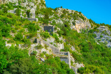 Medieval fortification in Kotor, Montenegro