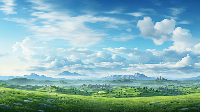 landscape with clouds high definition(hd) photographic creative image