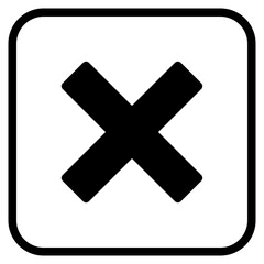 Obraz premium Cross Icon Black | Crosses | Cancel Symbol | Wrong Illustration | Logo | X Sign