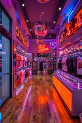 The interior of a sportswear