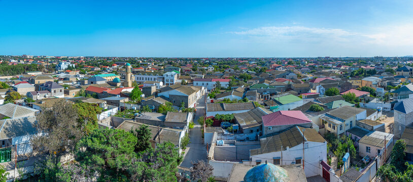 Residential neighborhood at Mardakan, Absheron peninsula in Azerbaijan