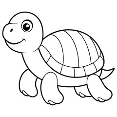 cute smiley Turtle vector