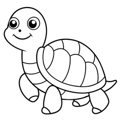 Cute turtle vector