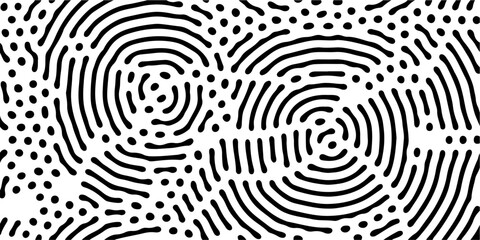 Reaction diffusion organical texture, system found in biology, geology and physics also known as Turing pattern. Black and white vector illustration.  - 779399944