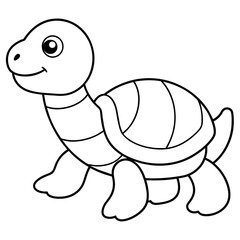 Cute turtle vector