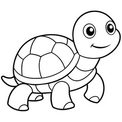 Cute turtle vector