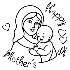 mothers and baby vector