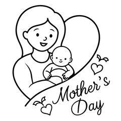 mothers and baby vector