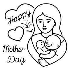 mothers and baby vector