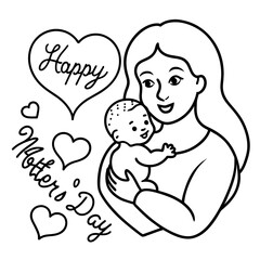 mothers and baby vector