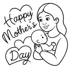 mothers and baby vector