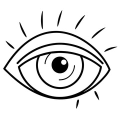 Eye sketch vector illustration