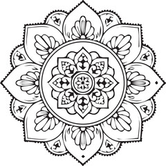 Beautiful mandala art, vector mandala design
