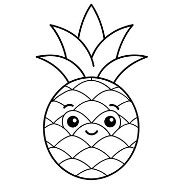 pineapple bunny - vector illustration