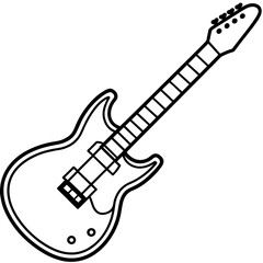Obraz premium guitar isolated on white - vector illustration