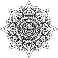 Beautiful mandala art, vector mandala design
