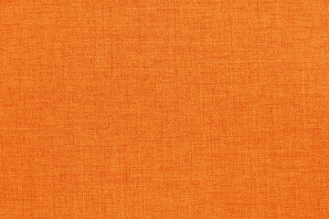 Orange fabric cloth texture for background, natural textile pattern.
