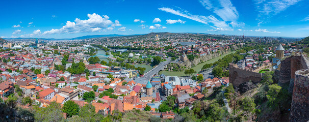Panorama view of downtown Tbilisi in Georgia © dudlajzov