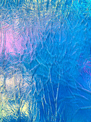 Blue ice as an abstract background. Texture