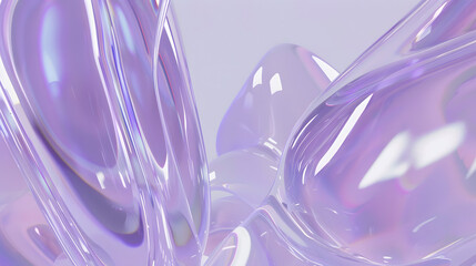 モダンな透明感 - Y2Kからインスピレーションを受けたパステル紫の背景 - obrazy, fototapety, plakaty