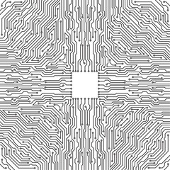 Abstract Creative Modern futuristic circuit board background. High computer technology blue color background.